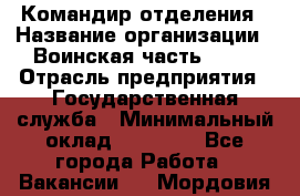 Командир отделения › Название организации ­ Воинская часть 6681 › Отрасль предприятия ­ Государственная служба › Минимальный оклад ­ 28 000 - Все города Работа » Вакансии   . Мордовия респ.